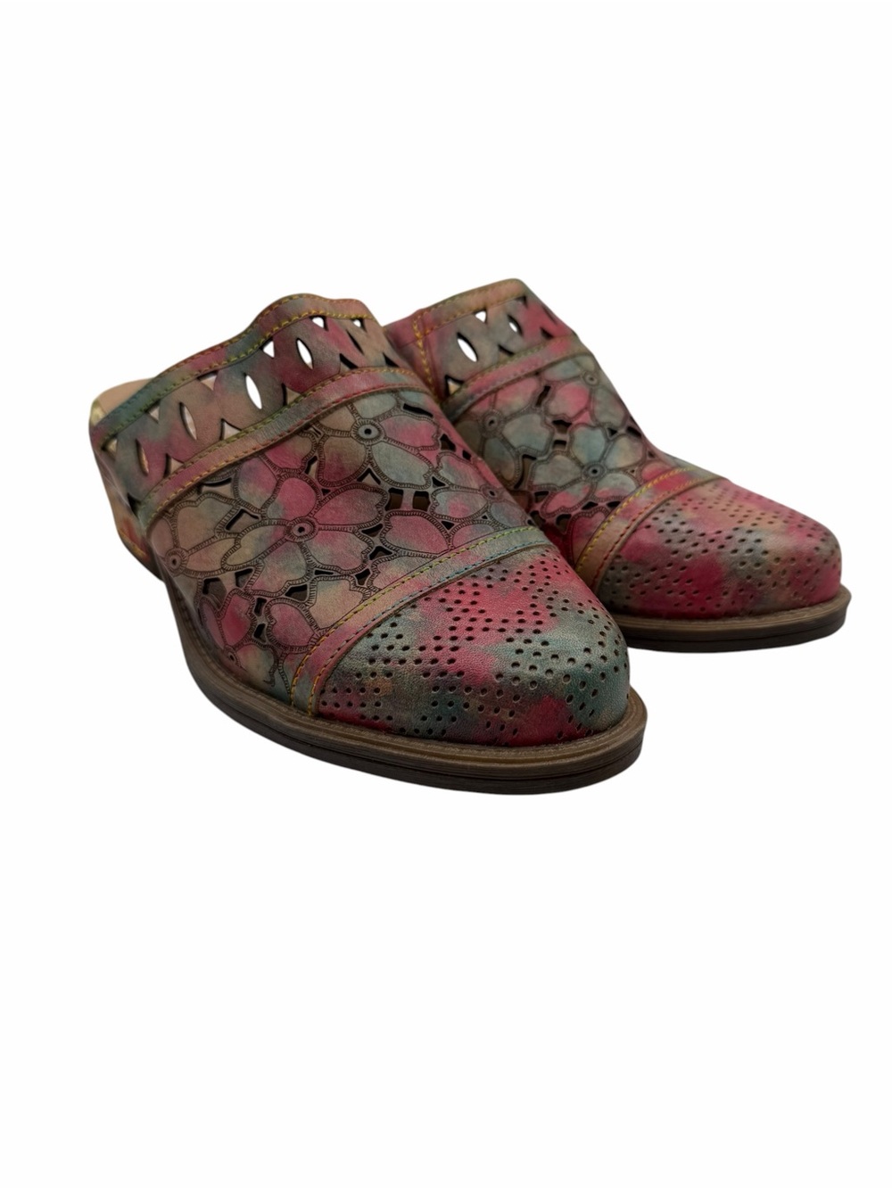 L'ARTISTE by Spring Step Rosalinda Leather Mules Size EU: 35 US: 5 Boho Style - Picture 7 of 15